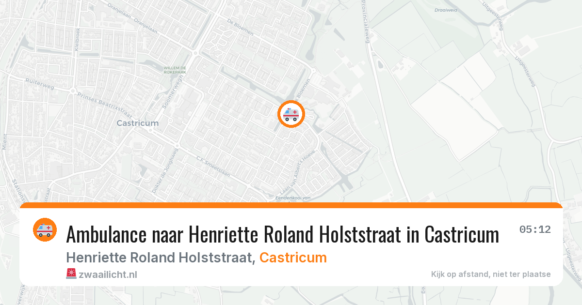 Ambulance naar Henriette Roland Holststraat in Castricum — 8 mei 2026