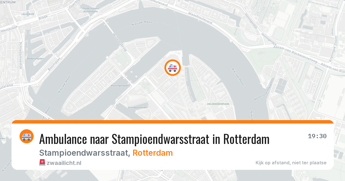 Ambulance naar Stampioendwarsstraat in Rotterdam — 1 mrt 2026