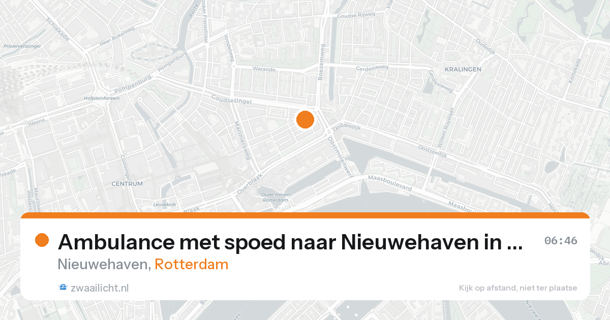 Ambulance met spoed naar Nieuwehaven in Rotterdam — 20 aug 2026