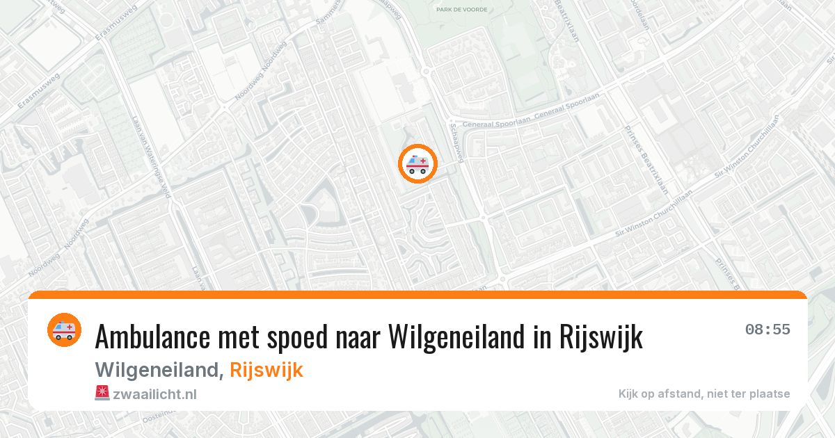 Ambulance met spoed naar Wilgeneiland in Rijswijk — 19 mrt 2026