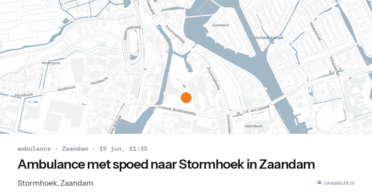 Ambulance met spoed naar Stormhoek in Zaandam — 19 jun 2026