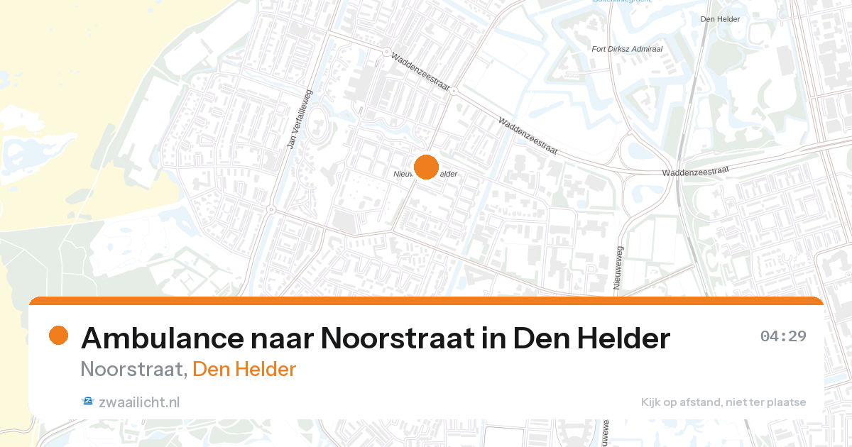 Ambulance naar Noorstraat in Den Helder — 27 aug 2026