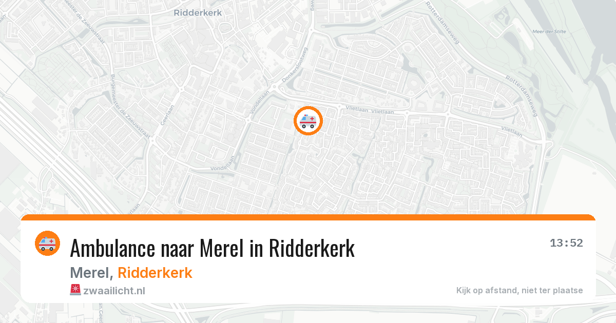 Ambulance naar Merel in Ridderkerk — 12 jun 2026