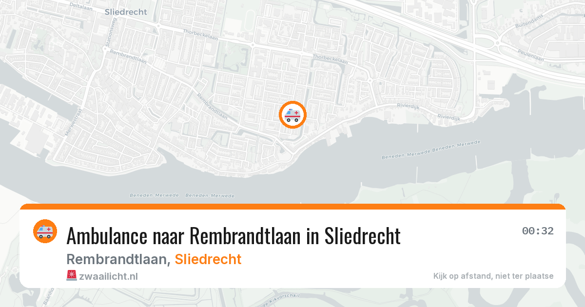 Ambulance naar Rembrandtlaan in Sliedrecht — 20 jun 2026
