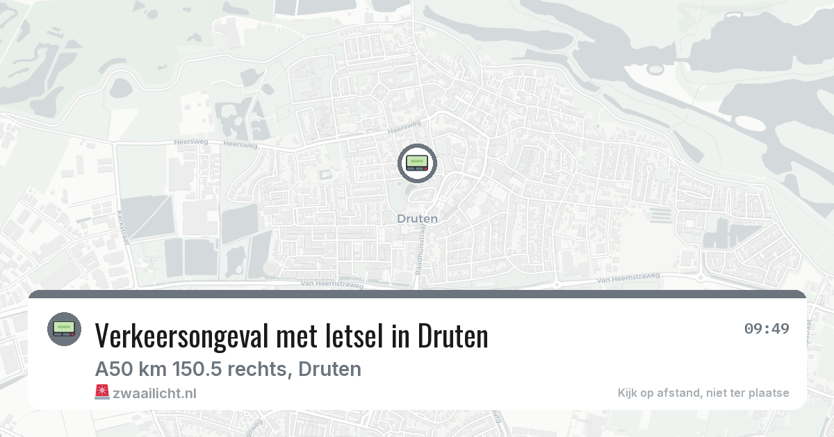 Verkeersongeval met letsel in Druten — 27 jul 2026