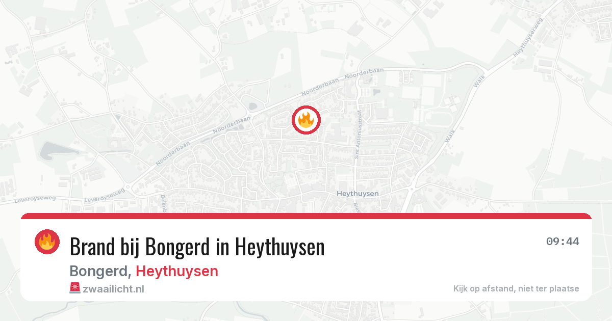 Brand bij Bongerd in Heythuysen — 11 jul 2026