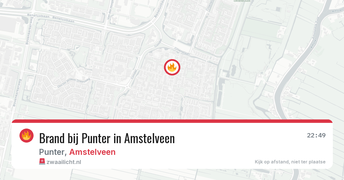 Brand bij Punter in Amstelveen — 26 jul 2026