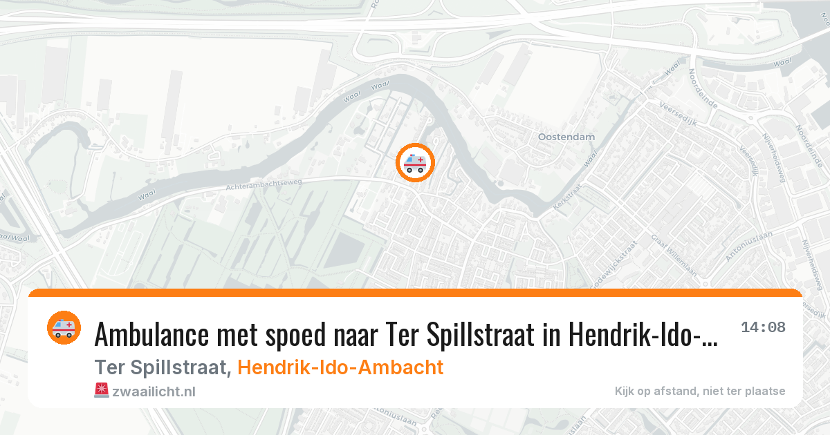 Ambulance met spoed naar Ter Spillstraat in Hendrik-Ido-Ambacht — 1 jun 2026