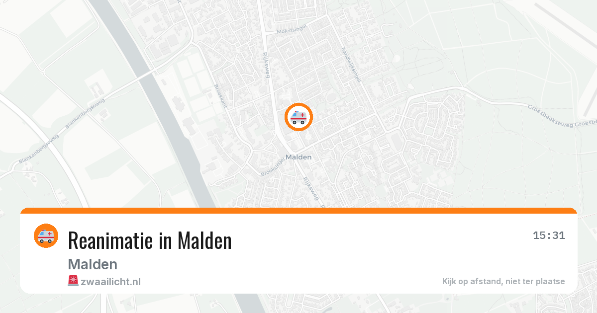 Reanimatie in Malden — 5 mei 2026