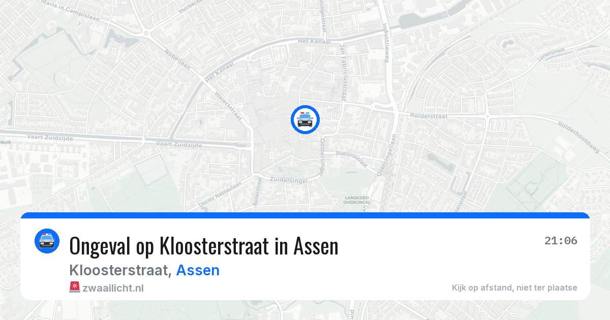 Ongeval op Kloosterstraat in Assen — 10 jul 2026