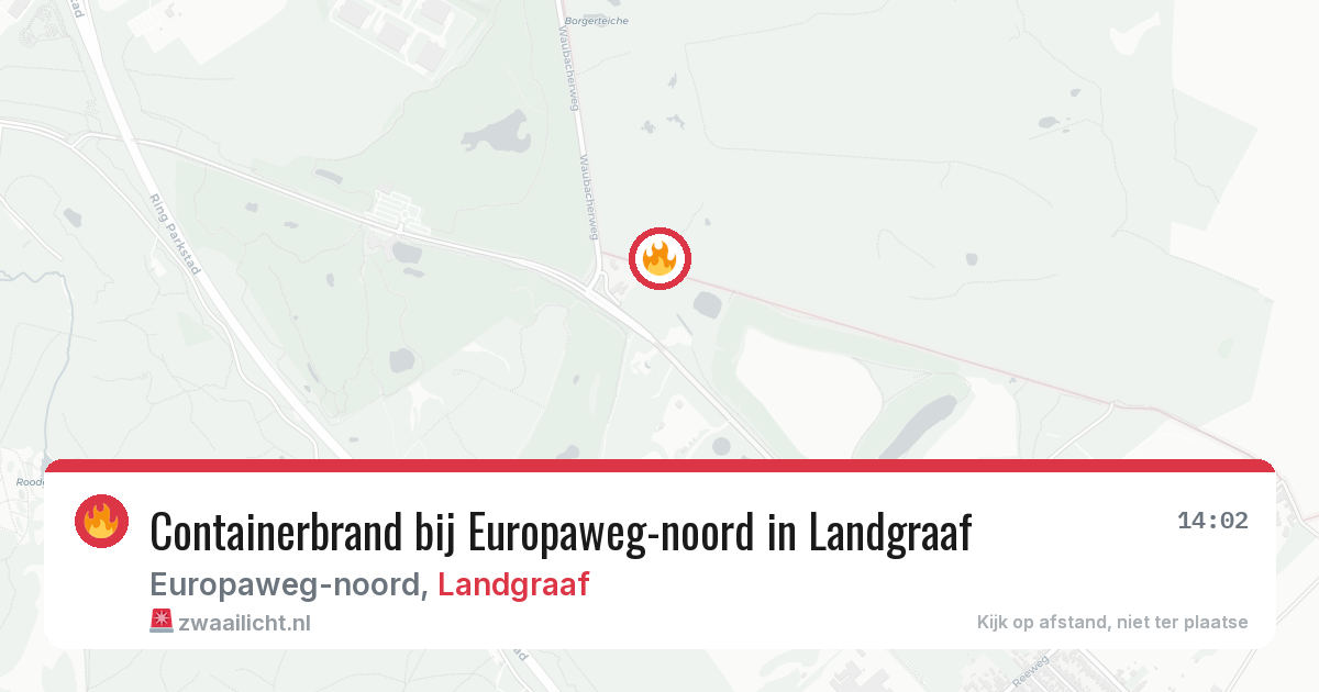Containerbrand bij Europaweg-noord in Landgraaf — 9 apr 2026
