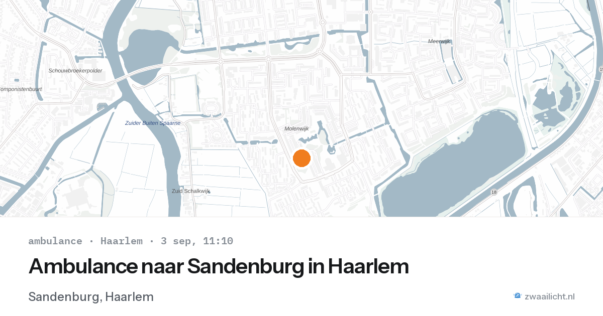 Ambulance naar Sandenburg in Haarlem — 3 sep 2026