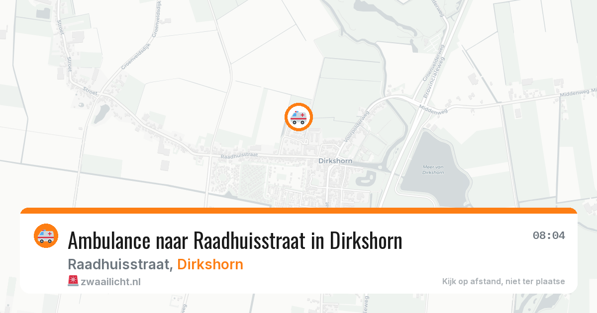 Ambulance naar Raadhuisstraat in Dirkshorn — 23 jul 2026