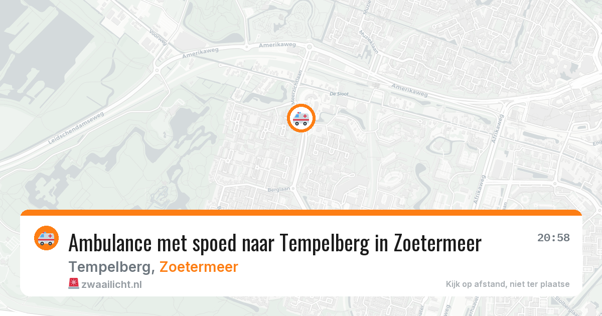 Ambulance met spoed naar Tempelberg in Zoetermeer — 29 jun 2026