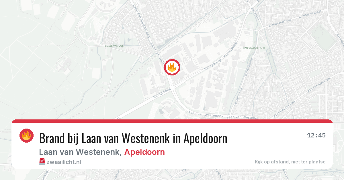 Brand bij Laan van Westenenk in Apeldoorn — 30 jul 2026