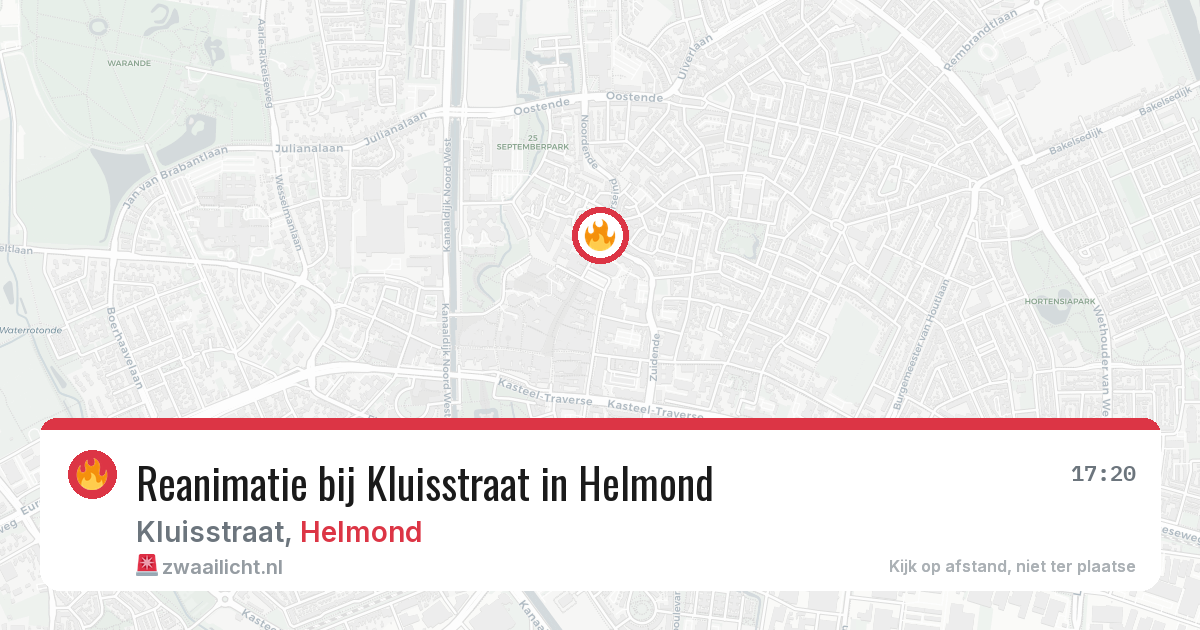 Reanimatie bij Kluisstraat in Helmond — 28 jun 2026