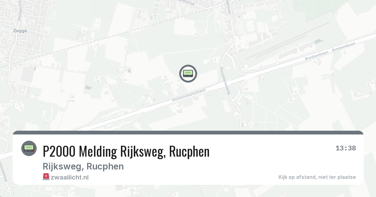 P2000 Melding Rijksweg, Rucphen — 12 aug 2026