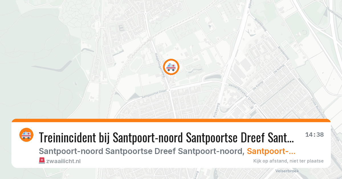 Treinincident bij Santpoort-noord Santpoortse Dreef Santpoort-noord in Santpoort-Noord — 3 jun 2026