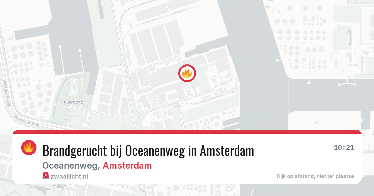 Brandgerucht bij Oceanenweg in Amsterdam — 4 mei 2026