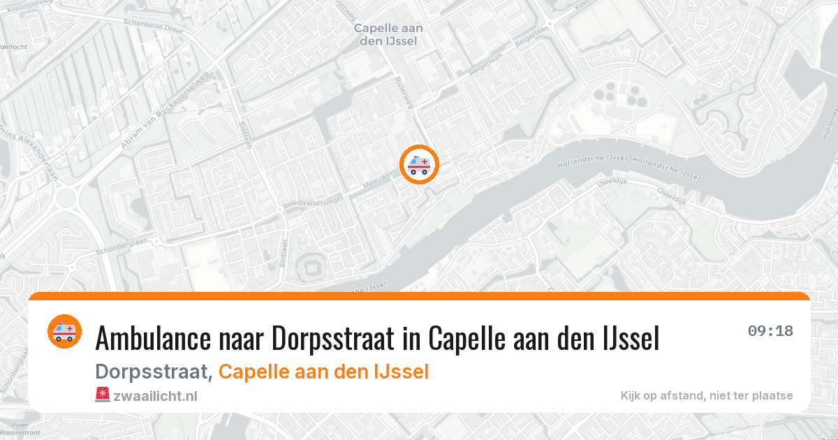 Ambulance naar Dorpsstraat in Capelle aan den IJssel — 11 aug 2026