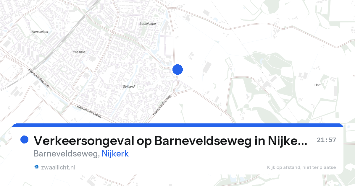 Verkeersongeval op Barneveldseweg in Nijkerk — 3 mei 2026