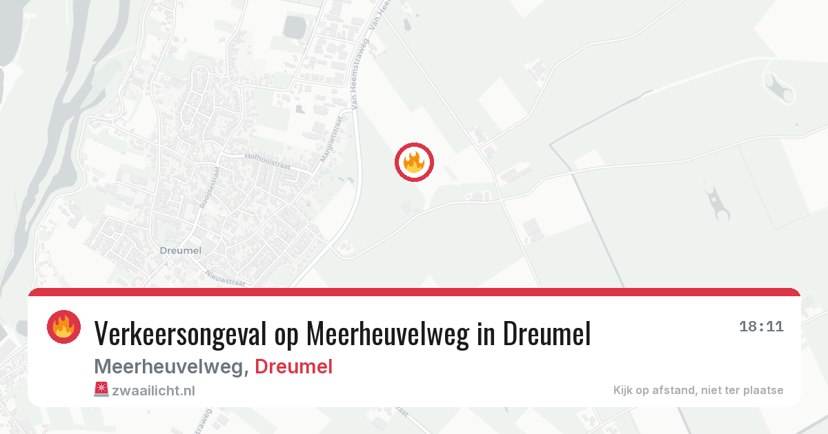 Verkeersongeval op Meerheuvelweg in Dreumel — 8 jun 2026