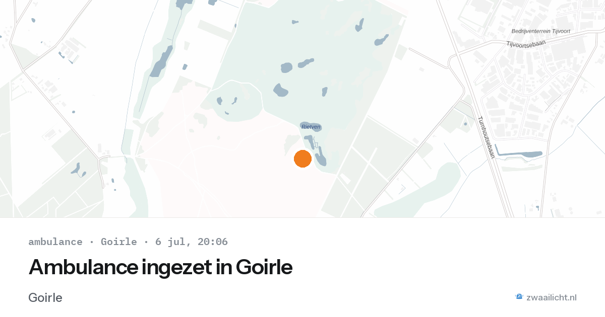 Ambulance ingezet in Goirle — 6 jul 2026