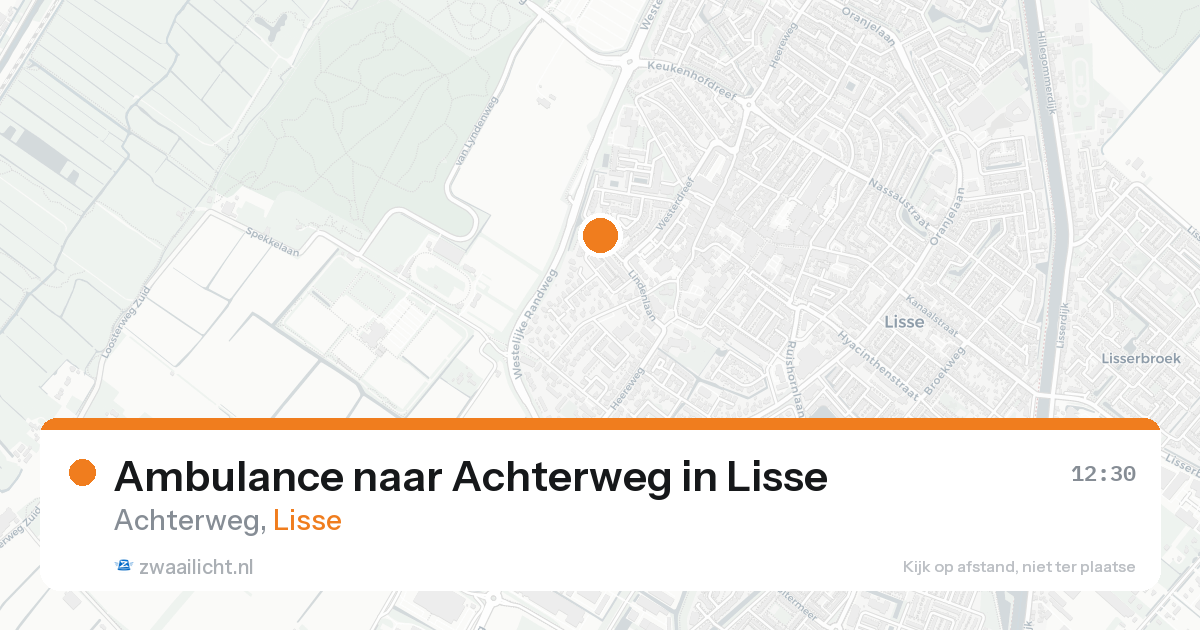 Ambulance naar Achterweg in Lisse — 20 aug 2026