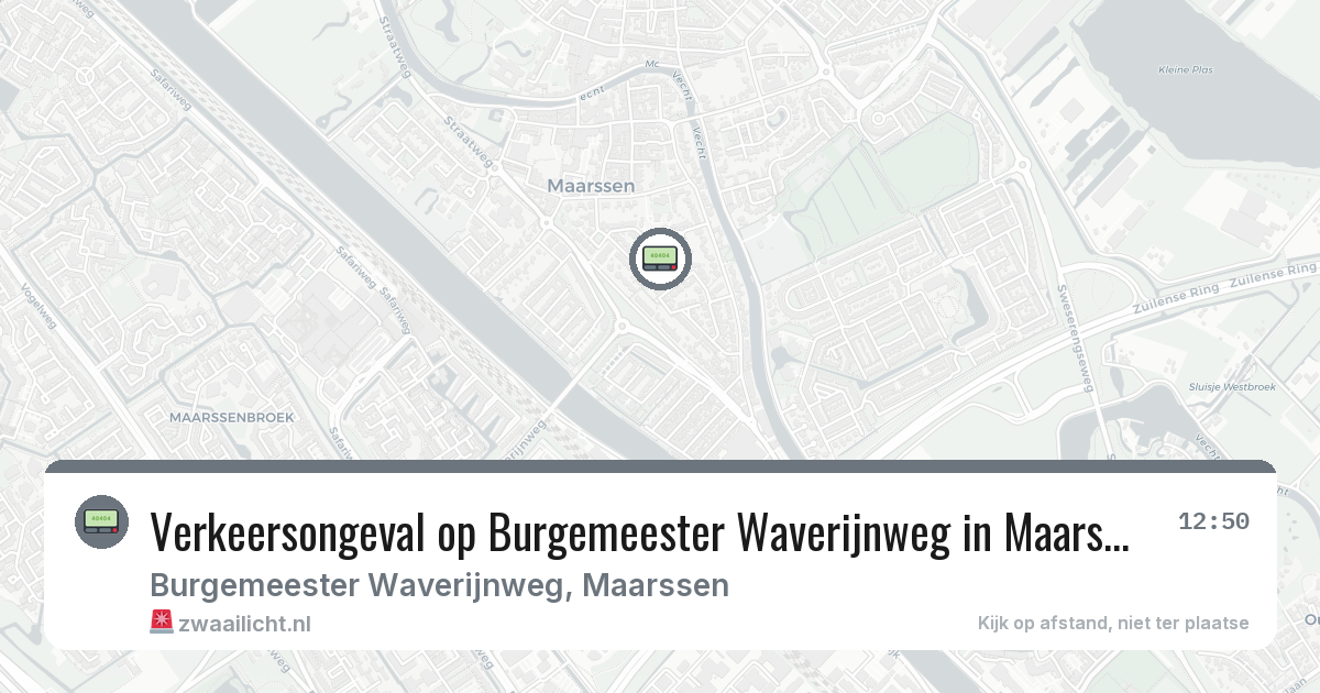 Verkeersongeval op Burgemeester Waverijnweg in Maarssen — 29 jan 2026