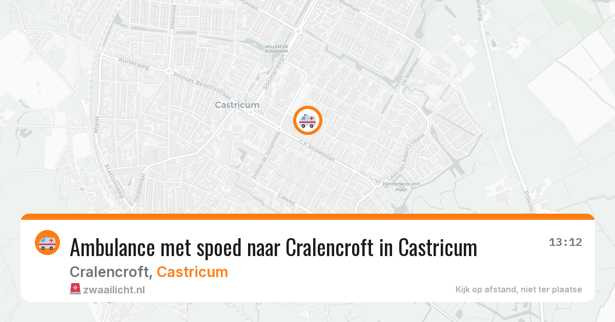 Ambulance met spoed naar Cralencroft in Castricum — 24 feb 2026