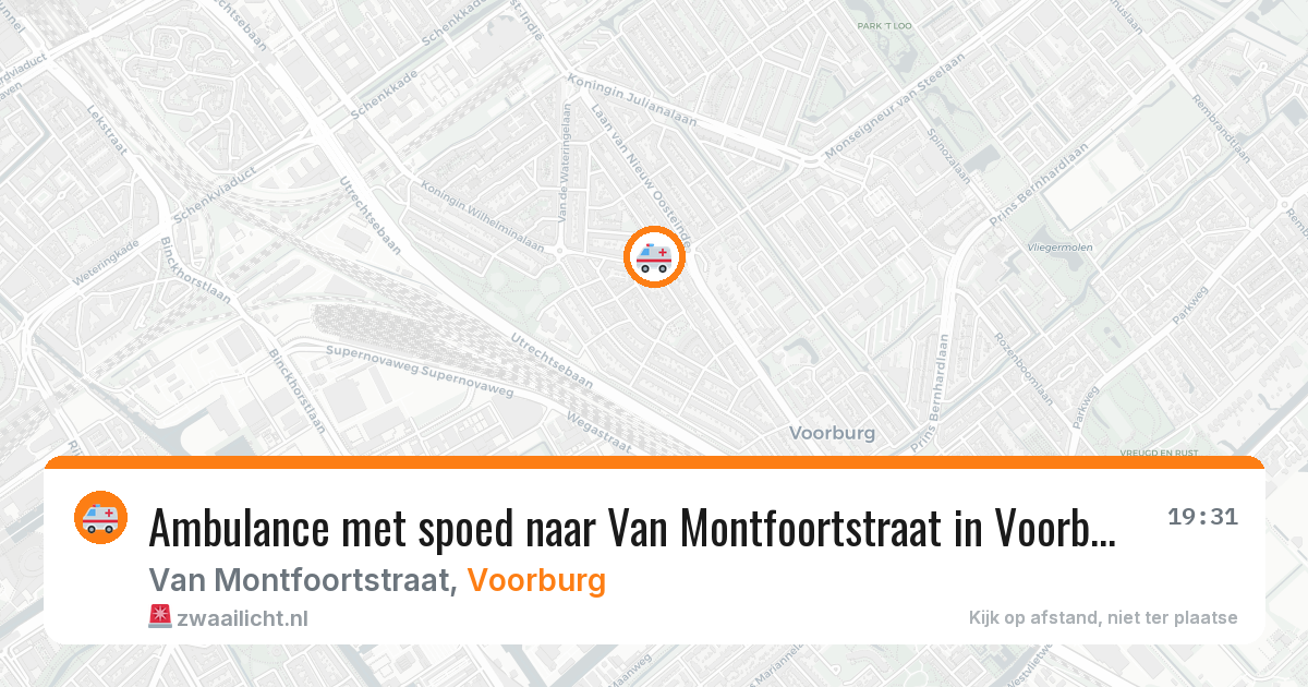Ambulance met spoed naar Van Montfoortstraat in Voorburg — 14 apr 2026