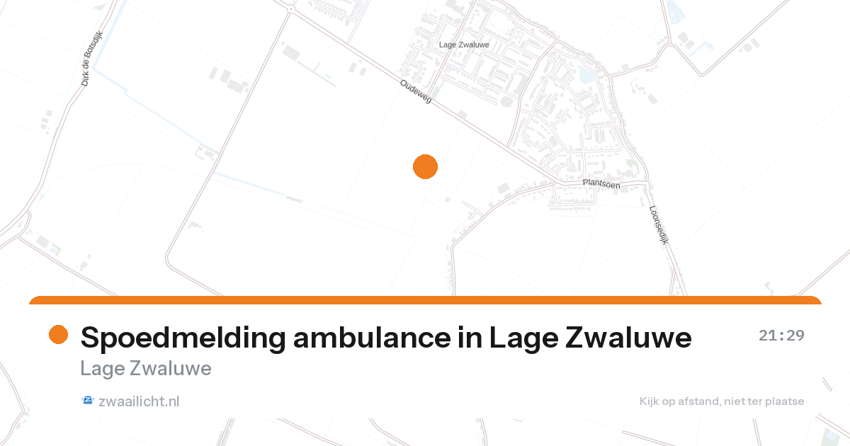 Spoedmelding ambulance in Lage Zwaluwe — 26 aug 2026