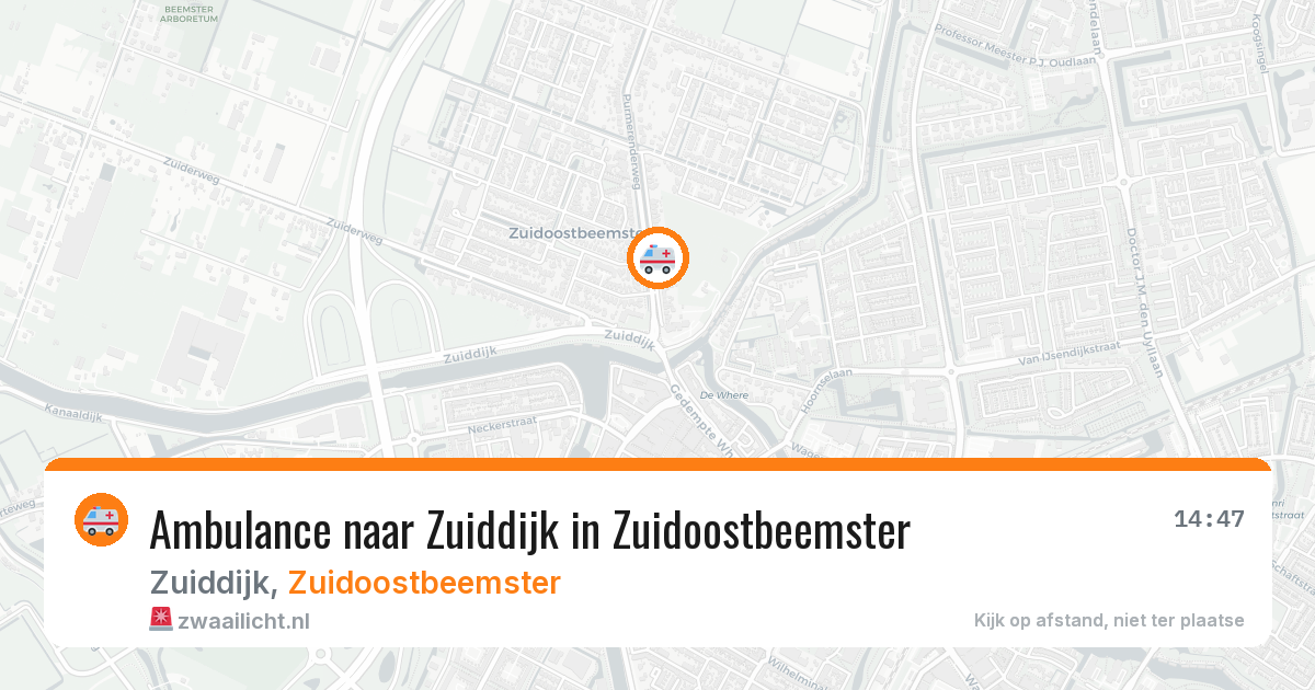 Ambulance naar Zuiddijk in Zuidoostbeemster — 22 apr 2026