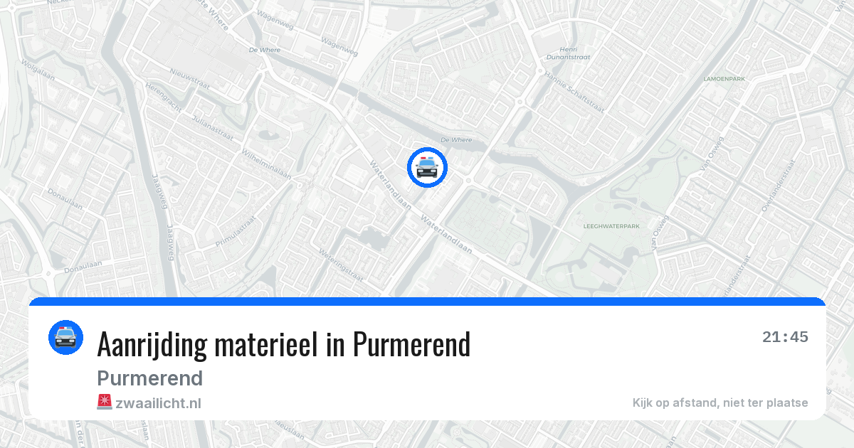 Aanrijding materieel in Purmerend — 19 mrt 2026