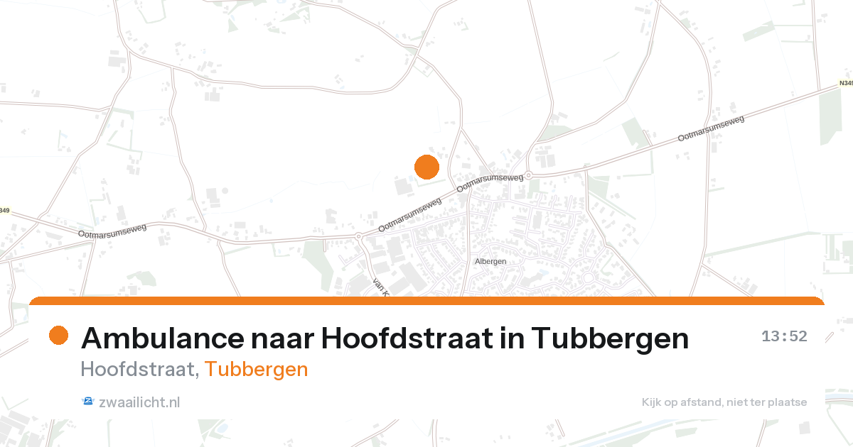 Ambulance naar Hoofdstraat in Tubbergen — 13 aug 2026