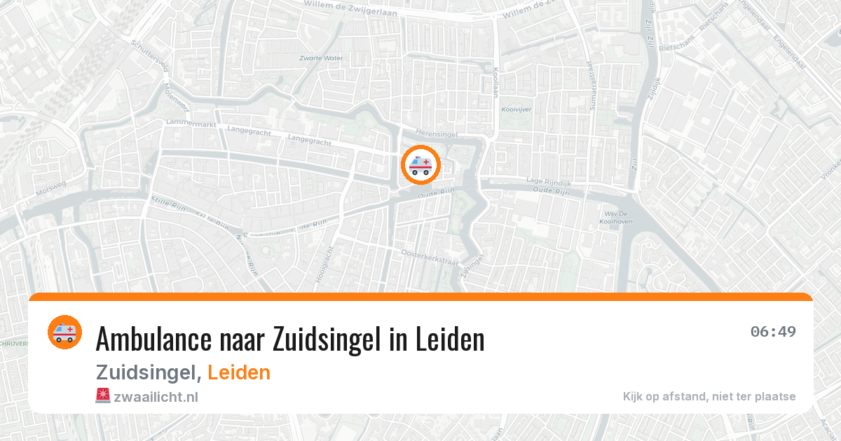 Ambulance naar Zuidsingel in Leiden — 15 jul 2026