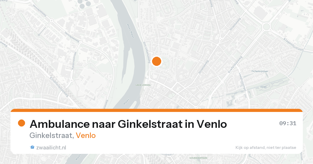 Ambulance naar Ginkelstraat in Venlo — 25 aug 2026