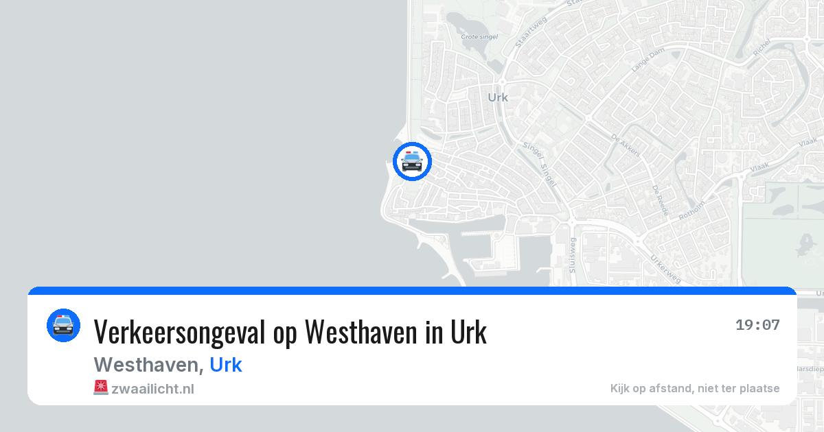 Verkeersongeval op Westhaven in Urk — 4 jul 2026
