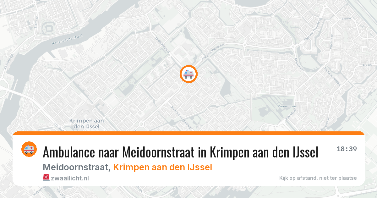 Ambulance naar Meidoornstraat in Krimpen aan den IJssel — 13 jun 2026