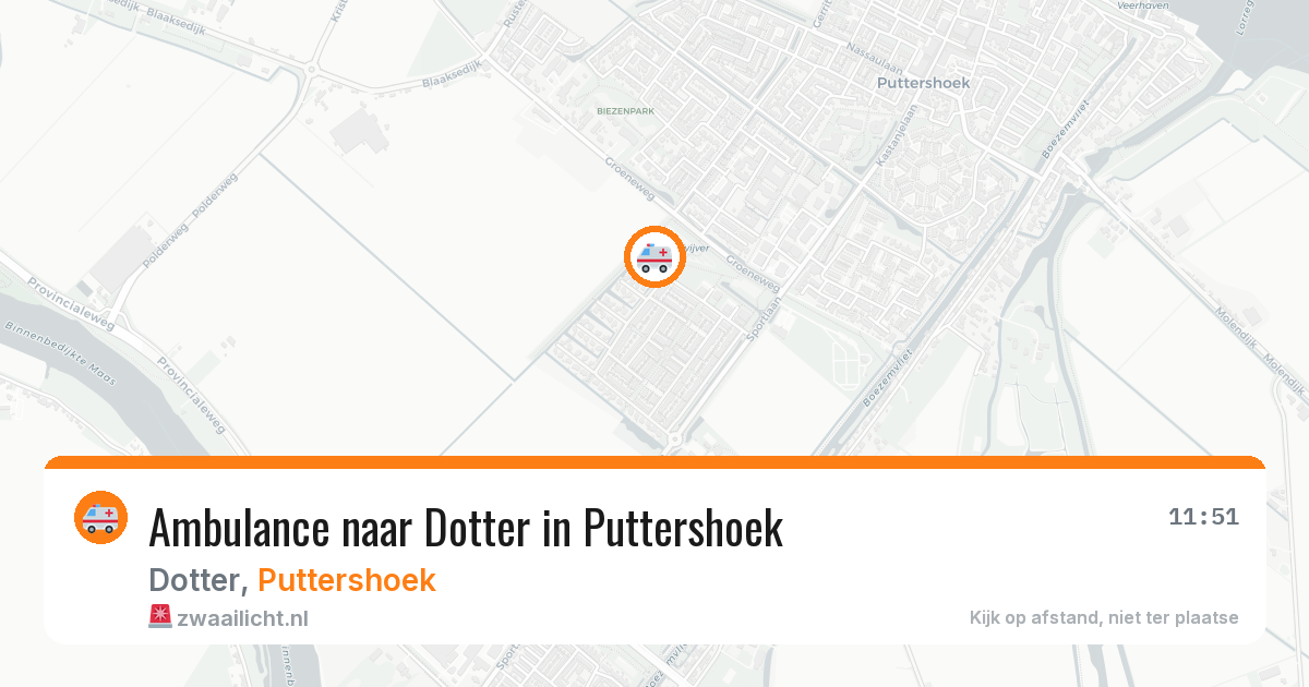 Ambulance naar Dotter in Puttershoek — 30 mei 2026
