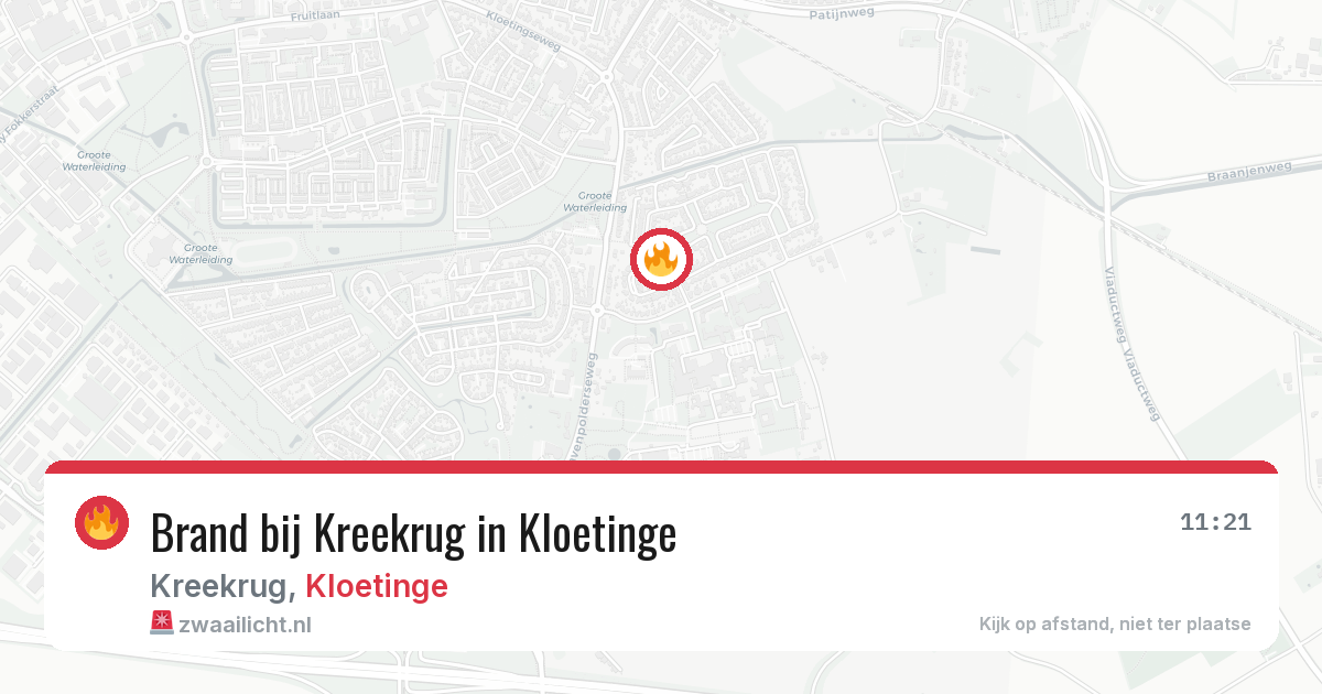 Brand bij Kreekrug in Kloetinge — 16 jul 2026