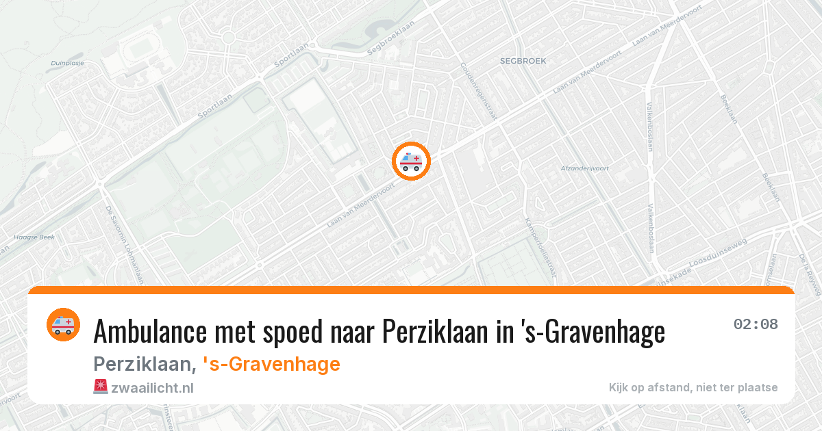 Ambulance met spoed naar Perziklaan in 's-Gravenhage — 5 aug 2026