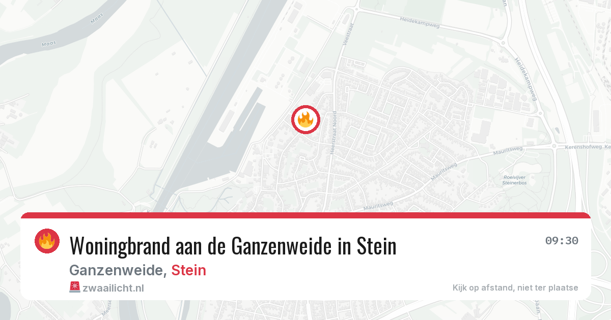 Woningbrand aan de Ganzenweide in Stein — 28 jun 2026