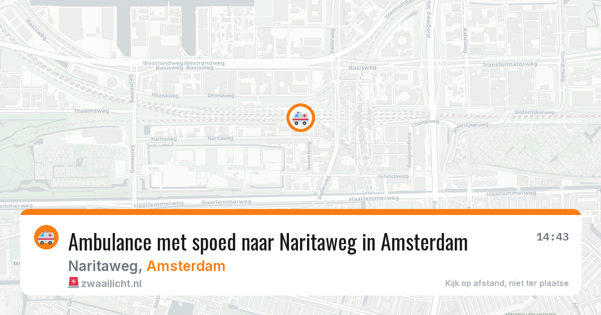 Ambulance met spoed naar Naritaweg in Amsterdam — 29 jun 2026