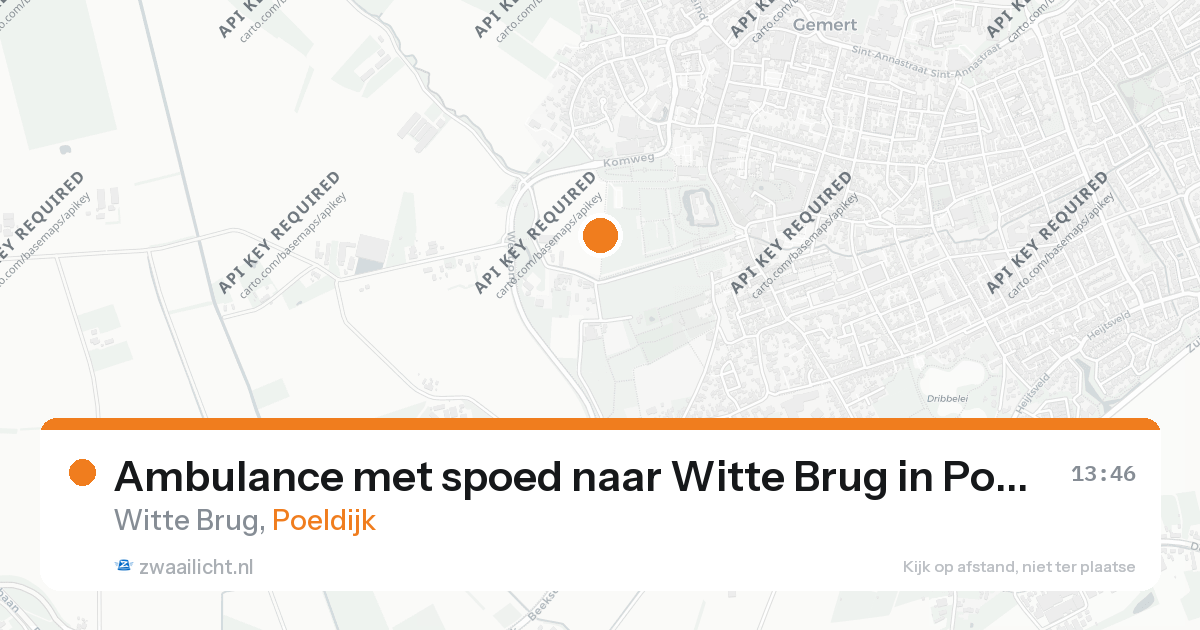 Ambulance met spoed naar Witte Brug in Poeldijk — 26 aug 2026
