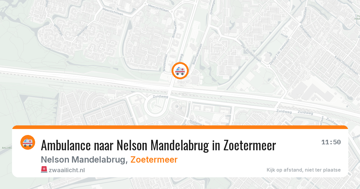 Ambulance naar Nelson Mandelabrug in Zoetermeer — 24 mrt 2026