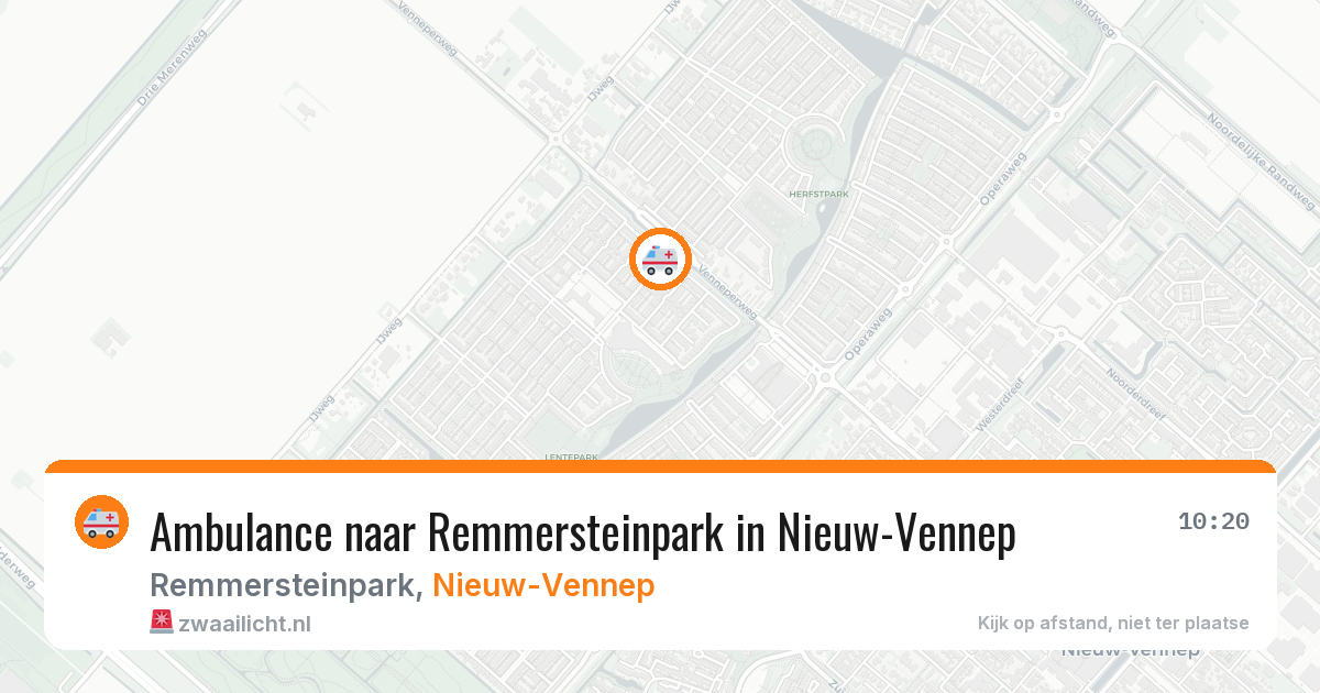 Ambulance naar Remmersteinpark in Nieuw-Vennep — 11 mei 2026