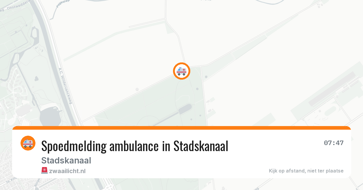 Spoedmelding ambulance in Stadskanaal — 28 mrt 2026