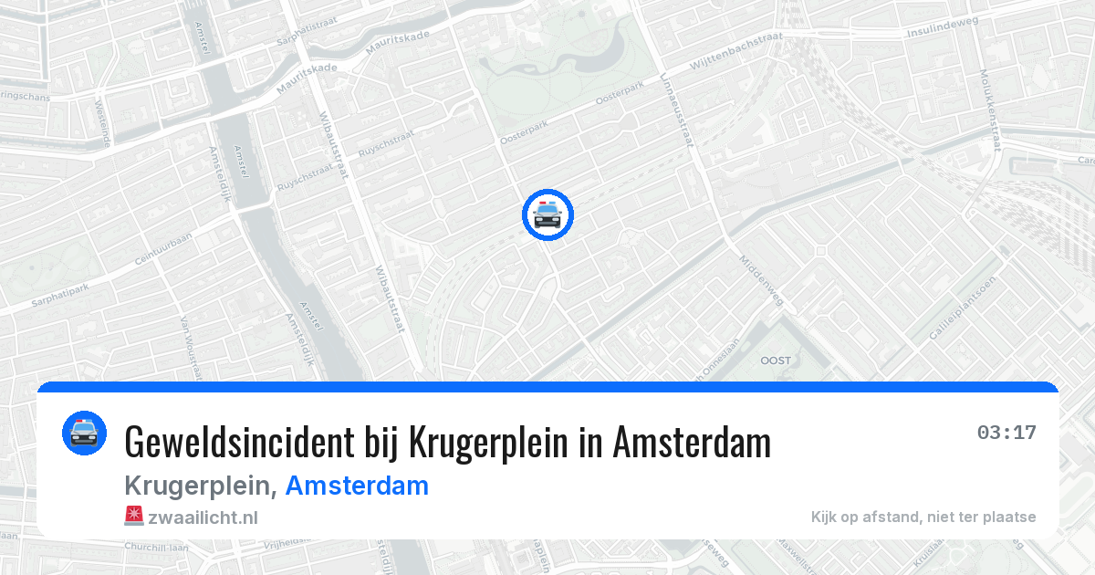 Geweldsincident bij Krugerplein in Amsterdam — 23 jul 2026