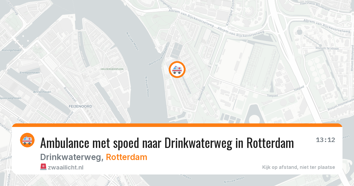 Ambulance met spoed naar Drinkwaterweg in Rotterdam — 4 apr 2026